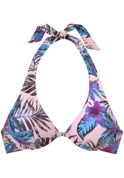 Clearance Venice Beach Bugel-Bikini-Top"Marly" Rosa-Bedruckt