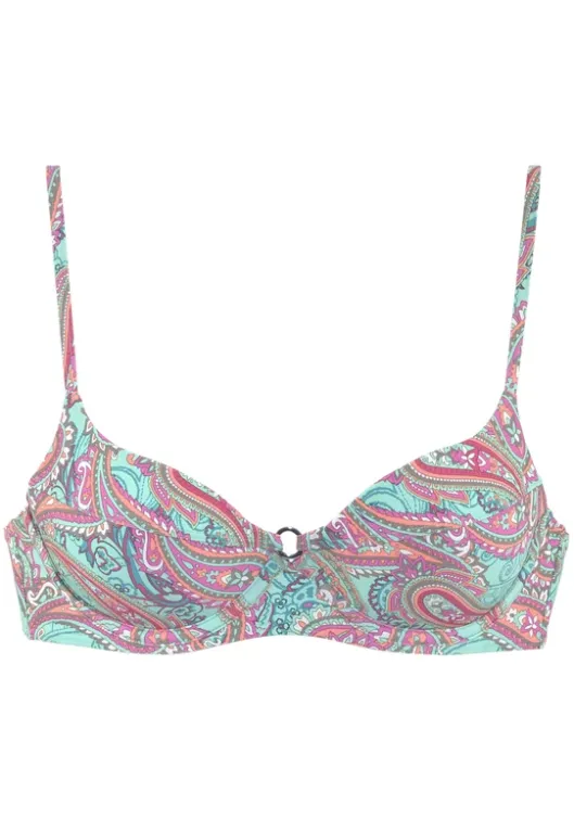 Sale Venice Beach Bugel-Bikini-Top"Paislee" Mint-Bedruckt
