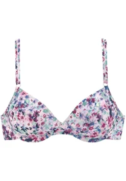 Sale s.Oliver Bugel-Bikini-Top"Scatter" Lila-Bedruckt