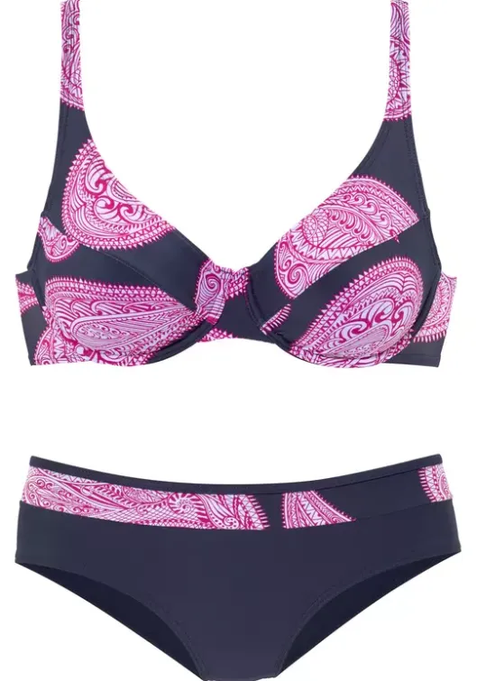 Sale LASCANA Bugel-Bikini"Woman" Marine-Bedruckt