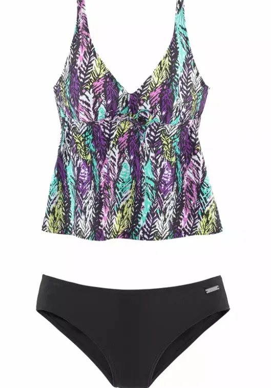 LASCANA Bugel-Tankini Schwarz-Bedruckt