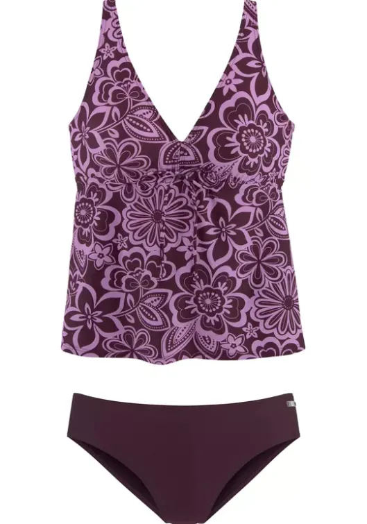 H.I.S Bugel-Tankini Lila-Bedruckt
