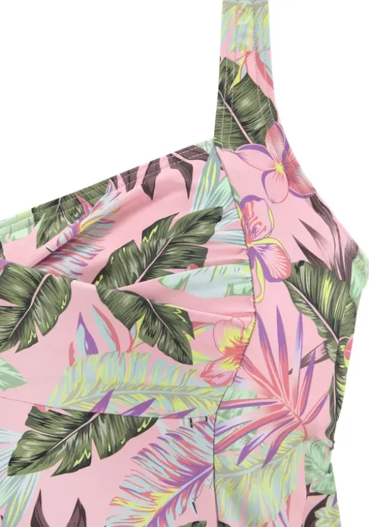 New s.Oliver Bugel-Tankini-Top"Azalea" Rose-Bedruckt