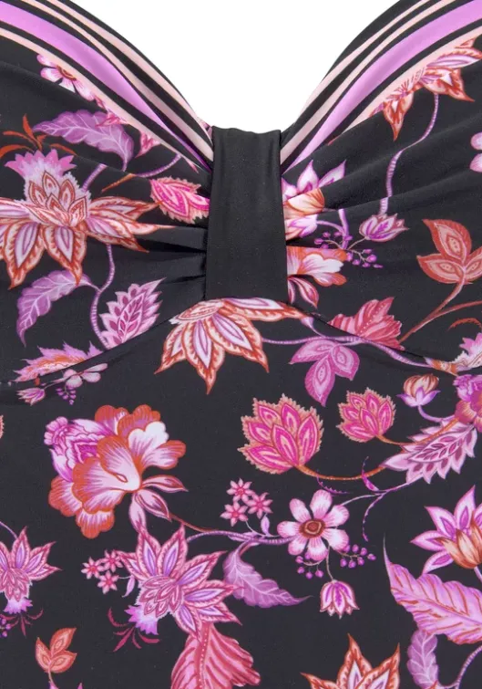 Online LASCANA Bugel-Tankini-Top"Bohemian" Schwarz-Pink