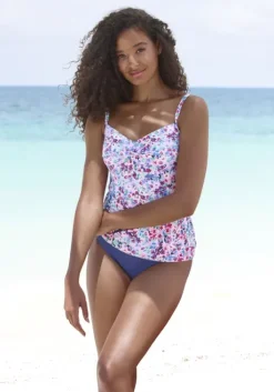 Online s.Oliver Bugel-Tankini-Top"Scatter" Lila Bedruckt