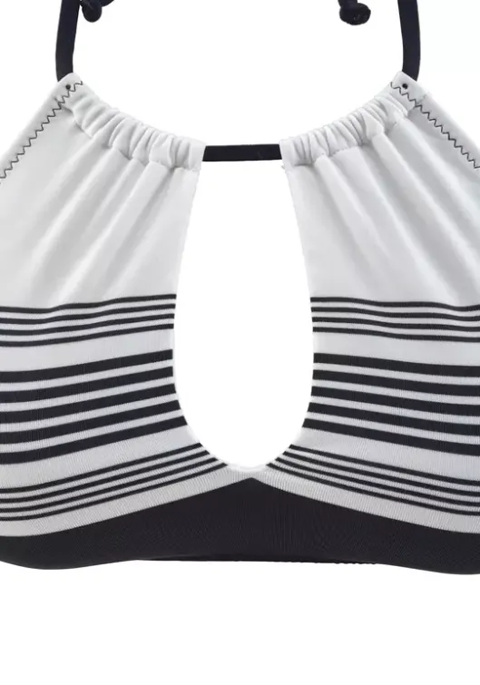 JETTE Bustier-Bikini Schwarz-Weis