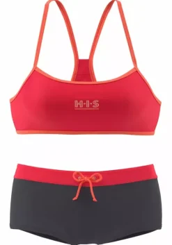 Online H.I.S Bustier-Bikini Grau-Orange