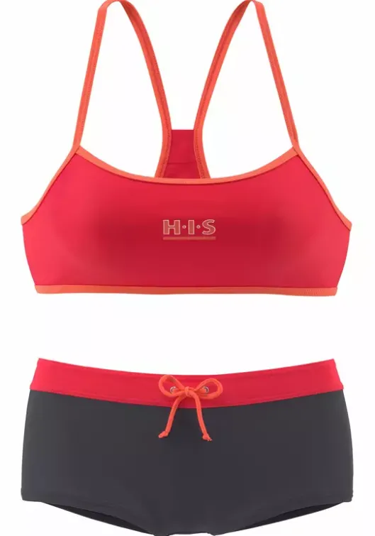 Online H.I.S Bustier-Bikini Grau-Orange