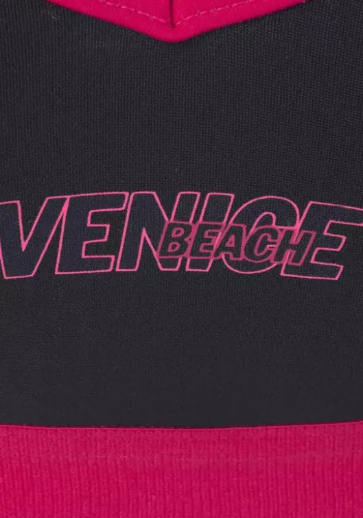 Online Venice Beach Bustier-Bikini"Franzi" Schwarz-Pink