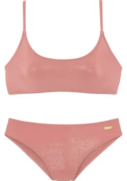 LASCANA Bustier-Bikini"Gloss" Altrosa