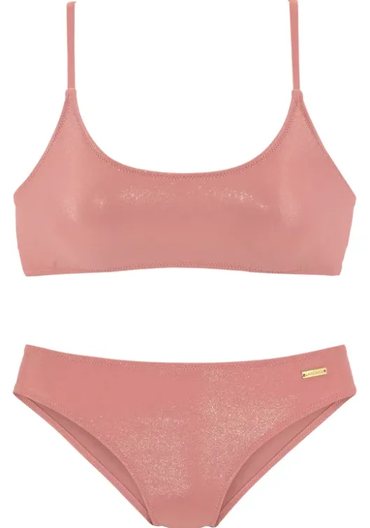 LASCANA Bustier-Bikini"Gloss" Altrosa