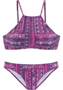 Discount s.Oliver Bustier-Bikini"Medley" Magenta Bedruckt