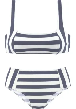 Best Venice Beach Bustier-Bikini"Silth" Marine-Weis