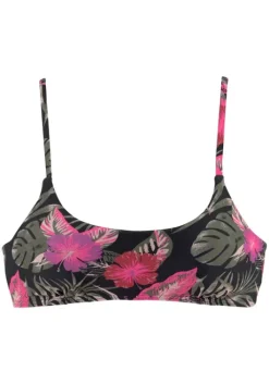 Sale LASCANA Bustier-Bikini-Top"Elsa" Schwarz-Pink-Bedruckt