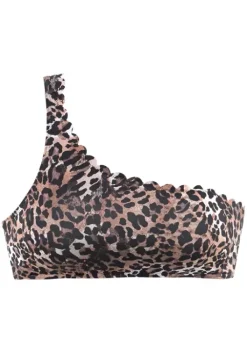 Hot LASCANA Bustier-Bikini-Top"Lexa" Braun-Bedruckt