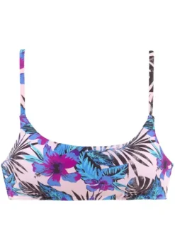 Outlet Venice Beach Bustier-Bikini-Top"Marly" Rosa-Bedruckt