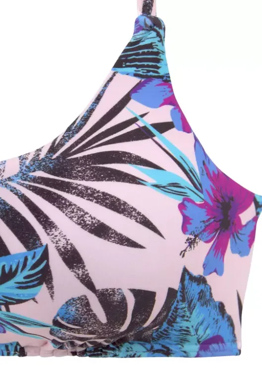 Outlet Venice Beach Bustier-Bikini-Top"Marly" Rosa-Bedruckt