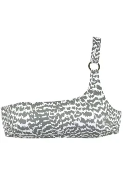 LASCANA Bustier-Bikini-Top"Sansa" Oliv Bedruckt