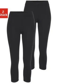 Outlet Lico Caprileggings Schwarz, Schwarz