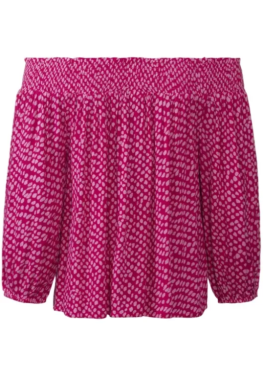 Discount LASCANA Carmenbluse Pink-Rosa Bedruckt
