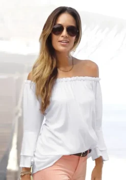 New LASCANA Carmenbluse Weis