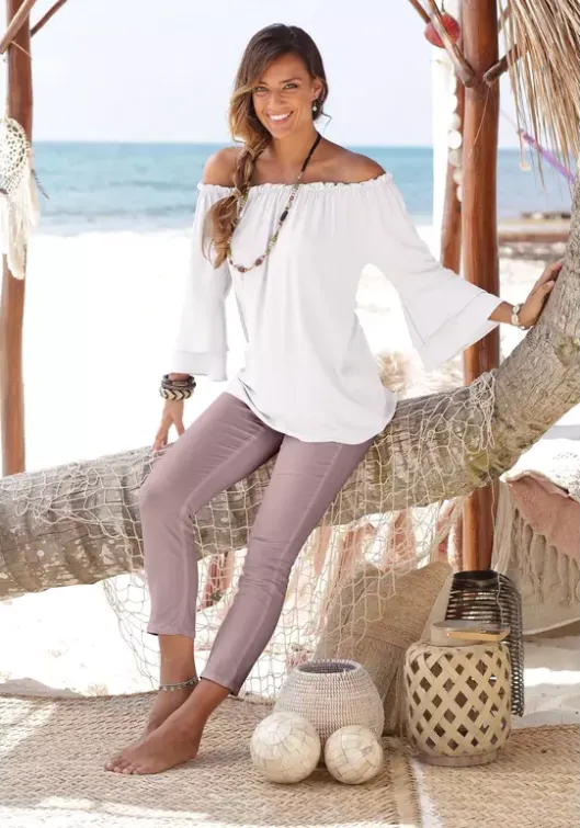 New LASCANA Carmenbluse Weis