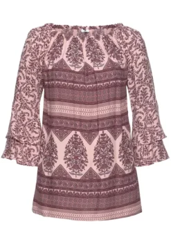 Best LASCANA Carmenbluse Altrosa-Bedruckt