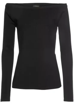 Hot LASCANA Carmenpullover Schwarz