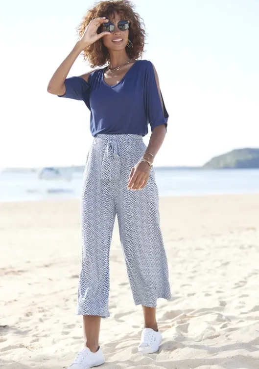 Outlet LASCANA Culotte Blau Bedruckt