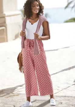 Outlet Vivance Culotte Beige-Rot Bedruckt