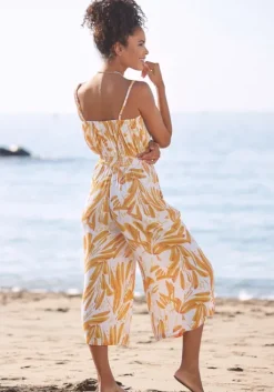 Discount s.Oliver Culotte-Overall Orange-Creme-Bedruckt