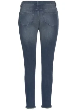 LASCANA Destroyed-Jeans Blue-Washed