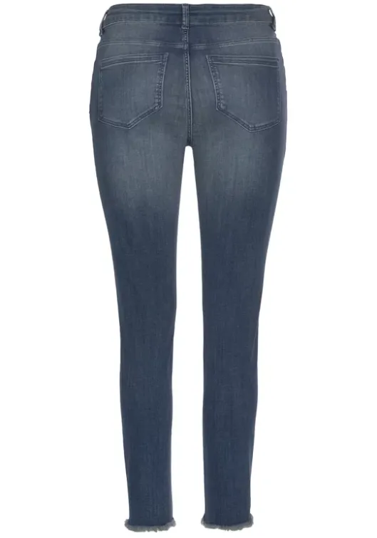 LASCANA Destroyed-Jeans Blue-Washed