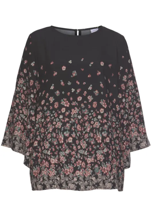 Hot LASCANA Druckbluse Schwarz-Bedruckt