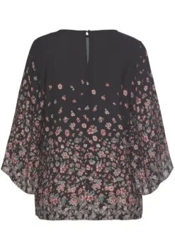 Hot LASCANA Druckbluse Schwarz-Bedruckt