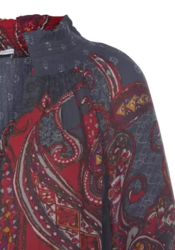Online LASCANA Druckbluse Blau-Rot-Bedruckt