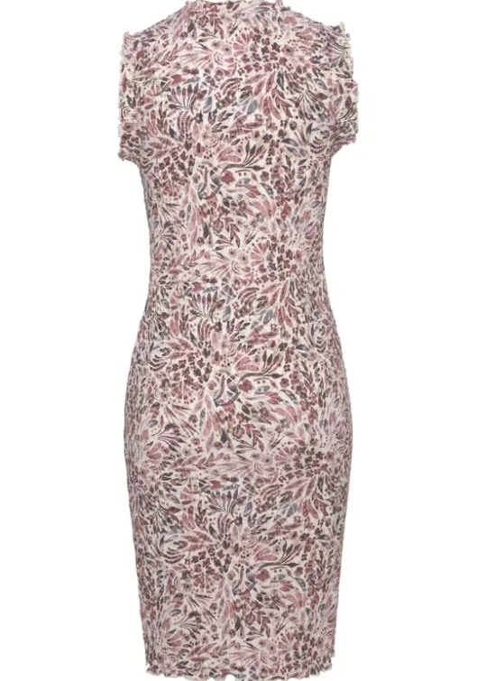 Sale Vivance Druckkleid Creme-Mauve Bedruckt