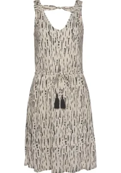 Sale s.Oliver Druckkleid Beige-Schwarz-Bedruckt