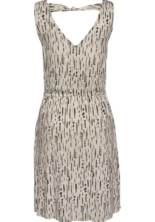 Sale s.Oliver Druckkleid Beige-Schwarz-Bedruckt