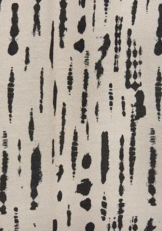 Sale s.Oliver Druckkleid Beige-Schwarz-Bedruckt