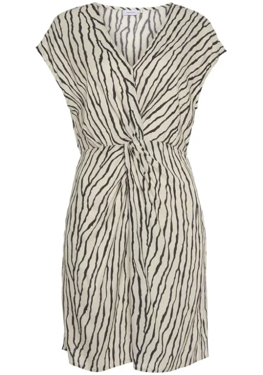 Discount LASCANA Druckkleid Creme-Schwarz