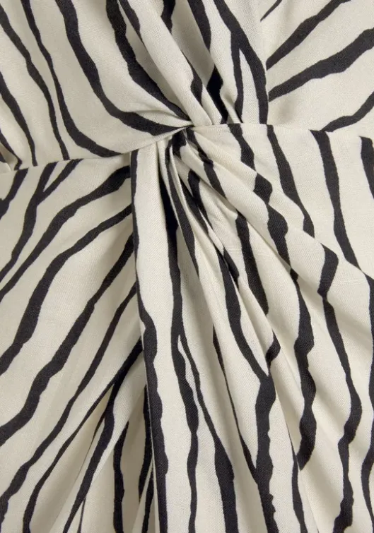 Discount LASCANA Druckkleid Creme-Schwarz
