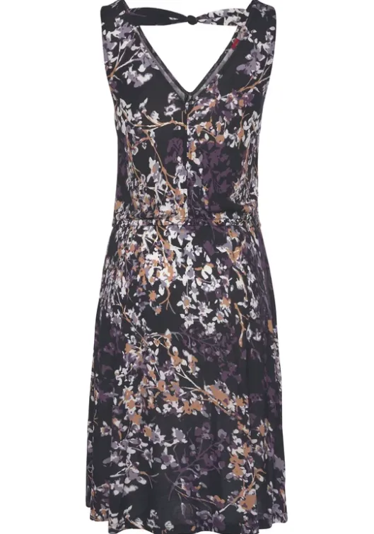 Best Vivance Druckkleid Schwarz-Lila Bedruckt