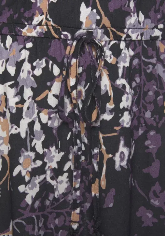 Best Vivance Druckkleid Schwarz-Lila Bedruckt