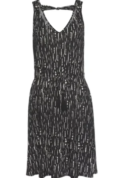 New s.Oliver Druckkleid Schwarz-Beige-Bedruckt