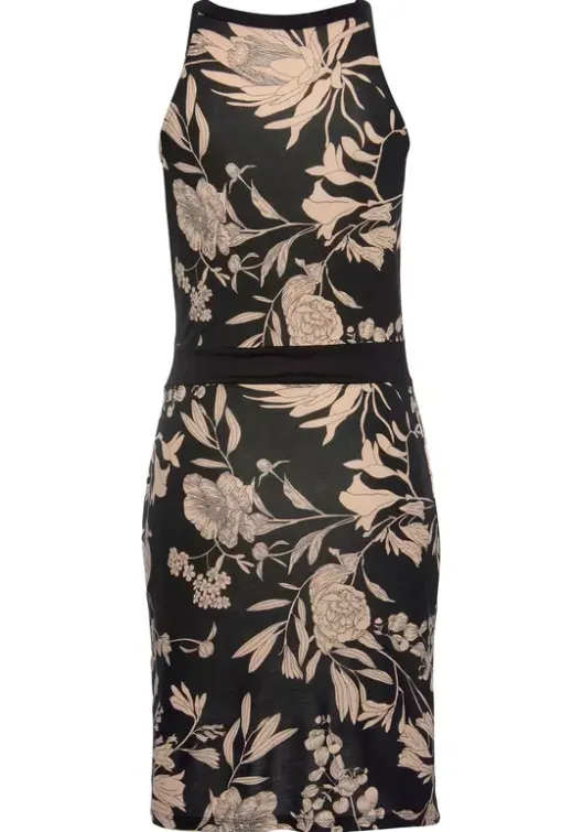 Sale LASCANA Druckkleid Schwarz-Taupe-Bedruckt