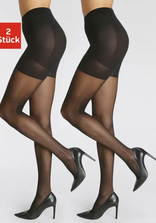 Clearance LASCANA Feinstrumpfhose Schwarz