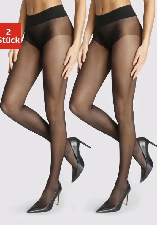 LASCANA Feinstrumpfhose Schwarz