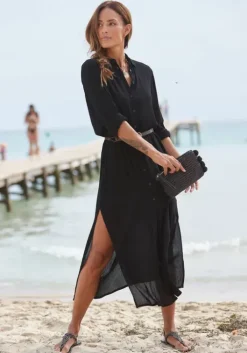 Best LASCANA Hemdblusenkleid Schwarz