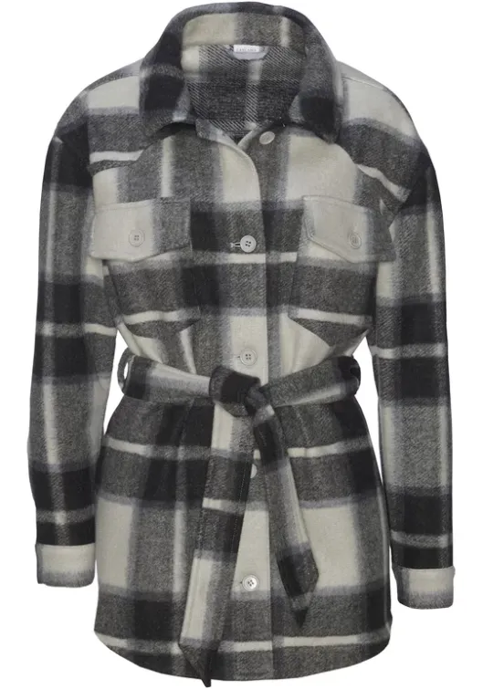 Clearance LASCANA Hemdjacke Grau-Kariert